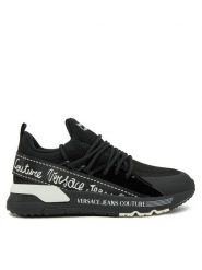Versace Jeans Couture Sneakersy 78VA3SA8 Czarny. Czarne obuwie sportowe damskie Versace Jeans Couture, z jeansu, bez zapięcia. Za 419.99 zł.