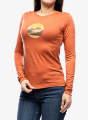 Bluza termoaktywna damska Sensor Merino Active Triglav Tee LS. Czerwone bluzy damskie Sensor, l, bez wzorów, z materiału, bez kaptura. Za 317.89 zł.