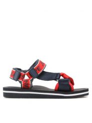 Pepe Jeans Sandały Pool Tape B PBS70056 Czerwony. Czerwone sandały chłopięce Pepe Jeans, z jeansu, bez zapięcia. Za 119.99 zł.