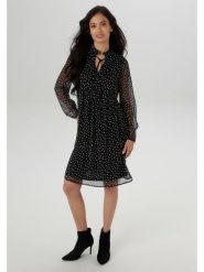 Aniston Sukienka w kolorze czarnym rozmiar: 48. Czarne sukienki damskie Aniston, bez wzorów, bez ramiączek. Za 106.13 zł.