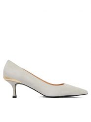 LOVE MOSCHINO Czółenka JA10326G1OJA0110 Szary. Szare czółenka damskie Love Moschino, bez wzorów, ze skóry, bez obcasa. Za 906.99 zł.