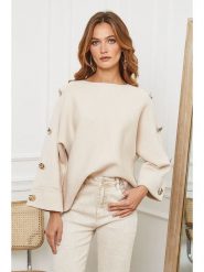 Joséfine Sweter "Marole" w kolorze beżowym rozmiar: S. Brązowe swetry klasyczne damskie Joséfine, s, bez kołnierzyka. Za 169.95 zł.