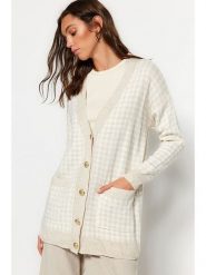 Trendyol Kardigan w kolorze beżowym rozmiar: M. Brązowe kardigany damskie Trendyol, m, bez wzorów. Za 65.99 zł.