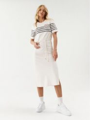 Tommy Hilfiger Sukienka codzienna WW0WW37850 Écru Regular Fit. Sukienki damskie Tommy Hilfiger, bez wzorów, z bawełny, bez ramiączek. Za 439.99 zł.