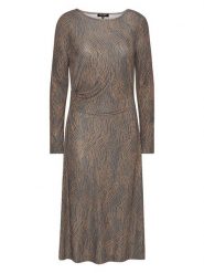 Ilse Jacobsen Sukienka w kolorze szaro-jasnobrązowym rozmiar: S. Brązowe sukienki damskie Ilse Jacobsen, bez wzorów, bez ramiączek. Za 173.99 zł.