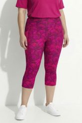 Damskie Legginsy funkcyjne 3/4 szybkoschnące. Niebieskie legginsy damskie Ulla Popken, plus size, bez wzorów, z elastanu, z podwyższonym stanem. Za 191.99 zł.