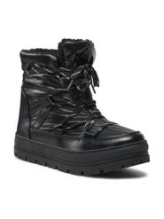 Jenny Fairy Trzewiki NS10103 Czarny. Czarne botki damskie Jenny Fairy, z materiału, bez obcasa, na płaskiej podeszwie, bez zapięcia. Za 159.99 zł.