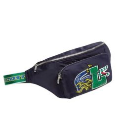 Saszetka typu nerka dla dorosłych Lacoste. Niebieskie nerki i saszetki damskie Lacoste, z aplikacjami, z gumy. Za 487.00 zł.