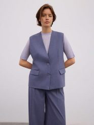 BGN Kamizelka w kolorze niebieskim rozmiar: 34. Niebieskie kamizelki damskie BGN, bez wzorów, bez kaptura. Za 135.49 zł.