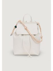 Desigual Plecak 26SAKP18 Kremowy. Białe plecaki Desigual, bez wzorów, ze skóry. Za 329.99 zł.