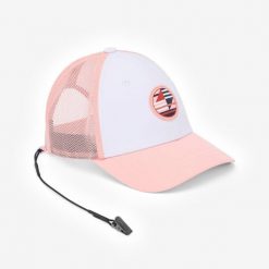 Czapka z daszkiem żeglarska Decathlon 500. Białe czapki z daszkiem damskie Decathlon, bez wzorów, z elastanu. Za 49.99 zł.