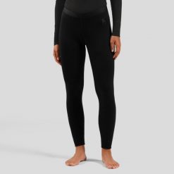 Legginsy termoaktywne damskie ODLO Merino 160 BL Bottom Long. Czarne legginsy damskie ODLO, bez wzorów. Za 379.99 zł.