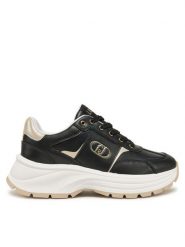 Liu Jo Sneakersy Eva 02 BA5065 P0102 Czarny. Czarne obuwie sportowe damskie Liu Jo, ze skóry, bez zapięcia. Za 459.99 zł.