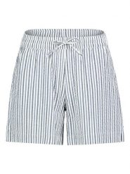 Sublevel Szorty w kolorze niebiesko-szaro-białym rozmiar: L. Niebieskie szorty damskie Sublevel, bez wzorów, z bawełny. Za 60.99 zł.