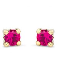 Diamant Exquis Złote kolczyki-wkrętki z rubinami rozmiar: onesize. Czerwone kolczyki damskie Diamant Exquis, z rubinem, złote. Za 347.99 zł.