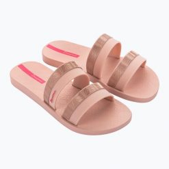 Klapki damskie Ipanema Mesh Slide. Czerwone klapki damskie Ipanema, bez wzorów, z meshu, bez obcasa, bez zapięcia. Za 79.99 zł.