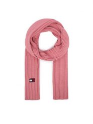 Tommy Hilfiger Szalik Heritage AW0AW18983 Różowy jasny. Czerwone szaliki damskie Tommy Hilfiger, bez wzorów, z bawełny. Za 209.99 zł.