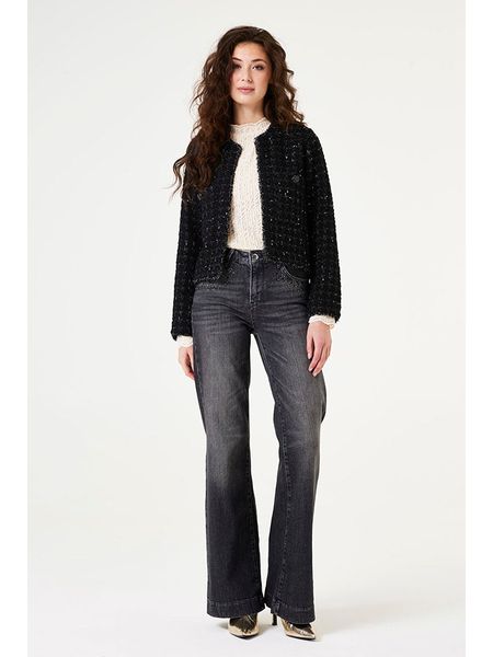 Garcia Dżinsy - Straight fit - w kolorze antracytowym rozmiar: W89. Szare jeansy damskie Garcia. Za 122.38 zł.