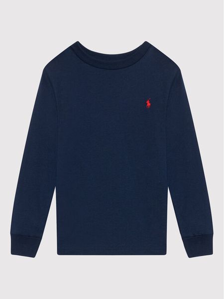 Polo Ralph Lauren Bluzka Ls Cn 322843804002 Granatowy Regular Fit. Niebieskie t-shirty i koszulki chłopięce Polo Ralph Lauren, bez wzorów, z bawełny, bez kołnierzyka, bez ramiączek. Za 139.99 zł.