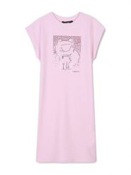 Karl Lagerfeld Kids Sukienka codzienna Z30456 M Różowy Regular Fit. Czerwone sukienki dziewczęce Karl Lagerfeld Kids, bez wzorów, z bawełny, bez ramiączek, proste. Za 219.99 zł.