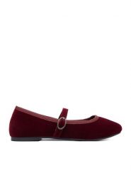 DeeZee Baleriny CEO-CM251226-12 Bordowy. Czerwone baleriny dziewczęce DeeZee, bez wzorów, z materiału, bez obcasa, bez zapięcia. Za 59.99 zł.