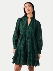 YAS Sukienka codzienna Holi 26027162 Zielony Regular Fit. Zielone sukienki damskie YAS, bez wzorów, z bawełny, bez ramiączek. Za 189.99 zł.
