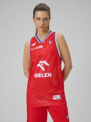 4F Koszulka meczowa replika wyjazdowa z sezonu 2025/26 damska 4F x Wisła Kraków - czerwona L. Czerwone koszulki damskie 4F, l, bez wzorów, z materiału, bez kołnierzyka, bez ramiączek. Za 189.99 zł.