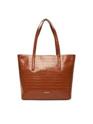 JENNY Torebka C-JEN-L-011-08 Brązowy. Brązowe shopper bag Jenny, bez wzorów, z materiału, bez dodatków. Za 149.99 zł.