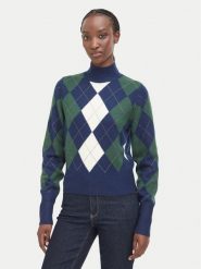 Guess Golf W6BR87 Z2172 Granatowy Regular Fit. Niebieskie golfy damskie Guess, s, z aplikacjami, z syntetyku, bez ramiączek. Za 524.99 zł.