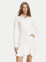Karl Lagerfeld Jeans Sukienka jeansowa A2W13046 Biały Regular Fit. Białe sukienki damskie Karl Lagerfeld Jeans, bez wzorów, z bawełny, bez ramiączek. Za 479.99 zł.