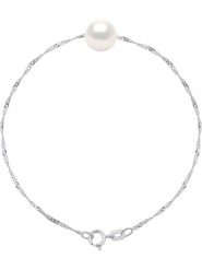 Pearline Srebrna bransoletka z perłą rozmiar: onesize. Białe bransoletki damskie Pearline, srebrne. Za 152.99 zł.