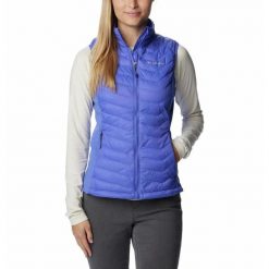 Bezrękawnik Sportowy Columbia Powder Pass Vest. Fioletowe kamizelki damskie Columbia, xs, bez wzorów, bez kaptura. Za 168.99 zł.