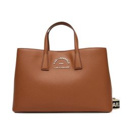 Torebka KARL LAGERFELD. Brązowe torebki klasyczne damskie KARL LAGERFELD, bez dodatków. Za 759.99 zł.