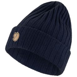 Czapka Fjallraven Byron Hat - dark navy. Niebieskie czapki damskie Fjällräven, bez wzorów, z wełny. Za 189.99 zł.