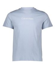 Calvin Klein Koszulka w kolorze błękitnym rozmiar: M. Niebieskie bluzki damskie Calvin Klein, m, bez wzorów, z bawełny, bez kołnierzyka, bez ramiączek. Za 104.99 zł.