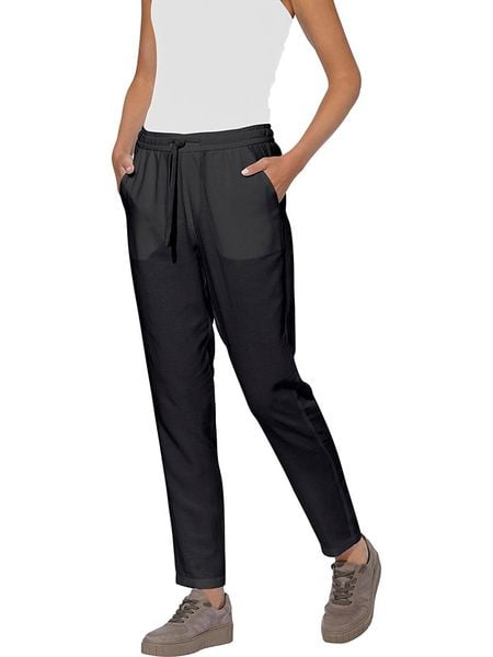 Heine Spodnie w kolorze czarnym rozmiar: 40. Czarne spodnie materiałowe damskie Heine, bez wzorów, z materiału. Za 48.05 zł.