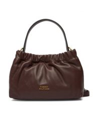 Tommy Hilfiger Torebka Soft Leather Mini Crossover AW0AW18306 Brązowy. Brązowe torebki klasyczne damskie Tommy Hilfiger, ze skóry, bez dodatków. Za 699.99 zł.