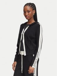Elisabetta Franchi Bluza MK-15S-66E2-V440 Czarny Regular Fit. Czarne bluzy damskie Elisabetta Franchi, s, bez wzorów, bez kaptura. Za 1,879.00 zł.