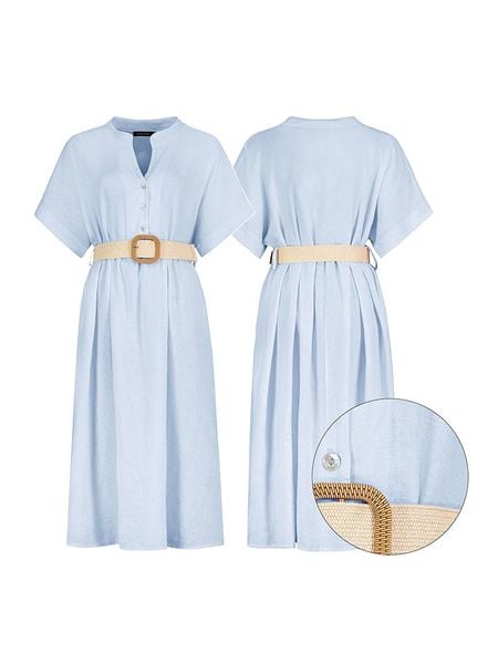 Eight2Nine Sukienka w kolorze błękitnym rozmiar: L/XL. Niebieskie sukienki damskie Eight2Nine, bez wzorów, bez ramiączek. Za 122.38 zł.