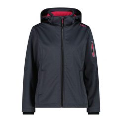 Damska kurtka turystyczna z kapturem CMP. Niebieskie kurtki damskie CMP, bez wzorów, z softshellu, z kapturem. Za 356.00 zł.