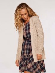 Apricot Kardigan w kolorze jasnobrązowym rozmiar: XL. Brązowe kardigany damskie Apricot, xl, bez wzorów, ze splotem. Za 105.14 zł.