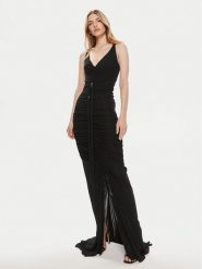 Elisabetta Franchi Sukienka wieczorowa AB-590-42E2-V760 Czarny Slim Fit. Czarne sukienki damskie Elisabetta Franchi, bez wzorów, z syntetyku, wizytowe, bez ramiączek. Za 1,739.00 zł.