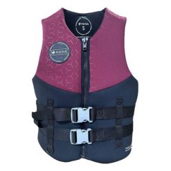 Kamizelka neoprenowa 50N bordowa. Czarne kamizelki damskie HANA OUTDOORS, l, bez wzorów, z neoprenu, bez kaptura. Za 359.99 zł.