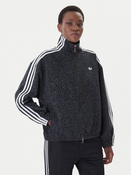 Adidas Kurtka jeansowa Firebird Aop KD8809 Szary Oversize. Szare kurtki damskie Adidas, s, bez wzorów, z jeansu, bez kaptura. Za 599.99 zł.