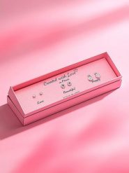 Created with Love 3-częściowy zestaw kolczyków-wkrętek "Ocean" z cyrkoniami rozmiar: onesize. Szare kolczyki damskie Created with Love, z cyrkonią, srebrne. Za 56.99 zł.