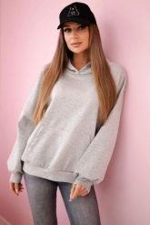 Bluza z kapturem masełko szara. Szare bluzy damskie KESI, l, bez wzorów, z elastanu, z kapturem. Za 204.91 zł.