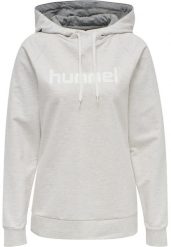 Damska bluza z kapturem Hummel Hmlgo Logo. Szare bluzy damskie Hummel, xs, bez wzorów, z bawełny, z kapturem. Za 179.25 zł.