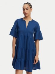 Weekend Max Mara Sukienka codzienna Saggina 2615621042 Niebieski Regular Fit. Niebieskie sukienki damskie Weekend Max Mara, bez wzorów, z bawełny, bez ramiączek. Za 889.99 zł.