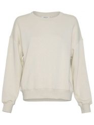 MOSS COPENHAGEN Bluza "Ima" w kolorze kremowym rozmiar: L/XL. Brązowe bluzy damskie Moss Copenhagen, l, bez wzorów, bez kaptura. Za 127.95 zł.