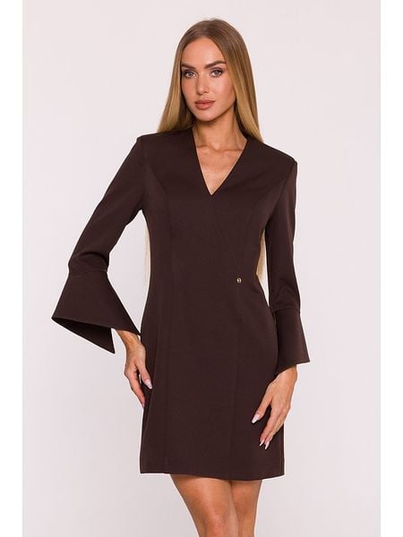 Made of emotion Sukienka w kolorze brązowym rozmiar: S. Brązowe sukienki damskie Made Of Emotion, bez wzorów, bez ramiączek. Za 249.99 zł.